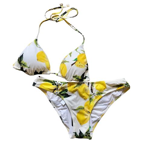 dolce gabbana lemon bikini|Dolce & Gabbana Bikinis for Women .